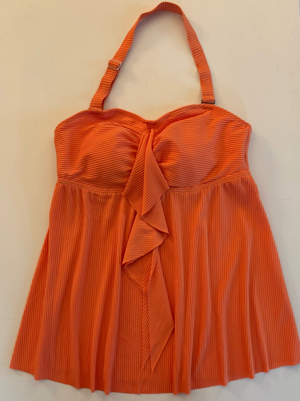 Orange Ruffled Swim Tankini - Picture 2 of 3